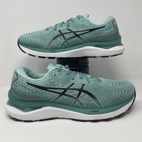 ASICS Women's Gel Cumulus 24 Green Running Sneakers 1012B206 - Women's Size 10.5 - Picture 1 of 7